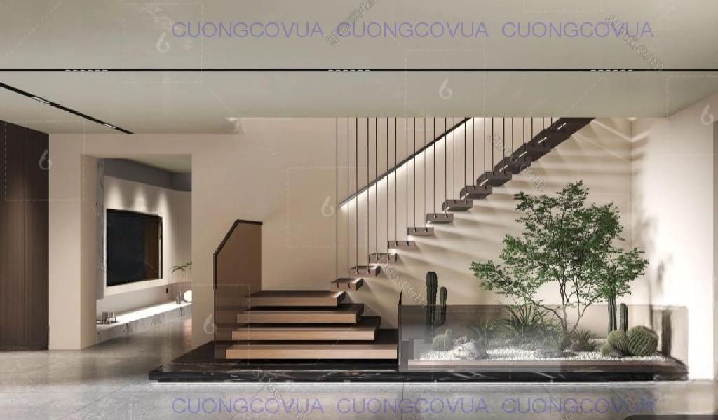 50 MODEL TIỂU CẢNH CẦU THANG 1